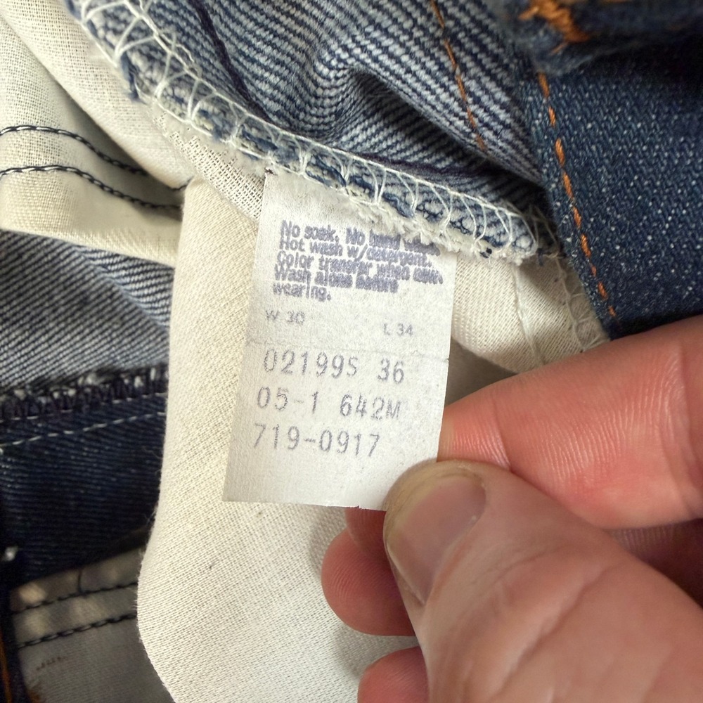 Vintage Levis Jeans Men 30x34 (Fit 28x34) Deadstock USA Super Straights 70s 80s - Picture 9 of 16